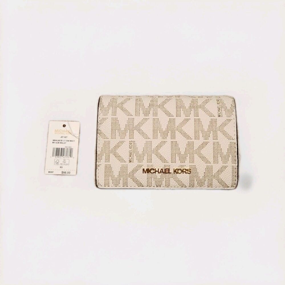 MICHAEL KORS Jet Set Medium Slim Wallet NWT$98